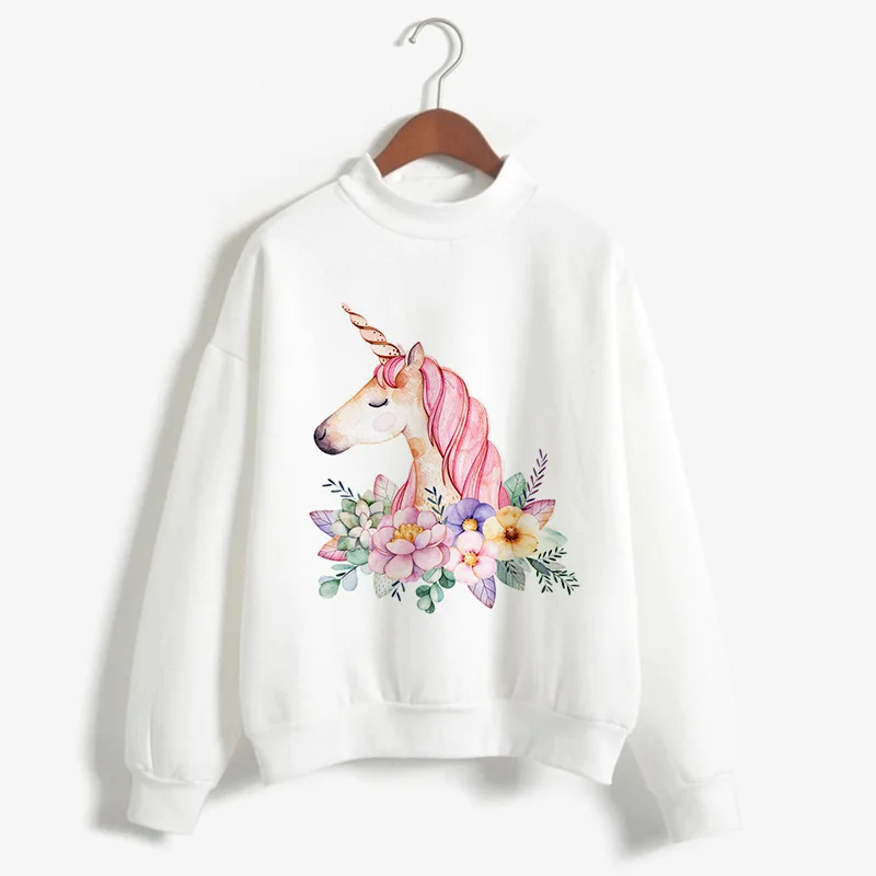 Для женщин Новое поступление творческий Единорог печатает толстовки Верхняя