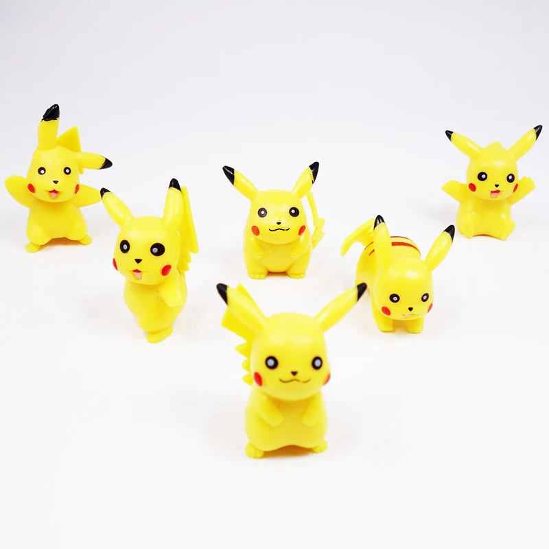2017 6 Шт./компл. Новый 4 см Пикачу Мини рисунок Фигурку Стиль 2 Игры для Детей Игрушки