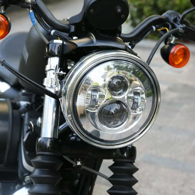 

7inch Motorcycle LED Headlight with Hi-Lo Beam and 7inch Headlight Bracket for 2006-2010 FLHTCUSE Touring Road King