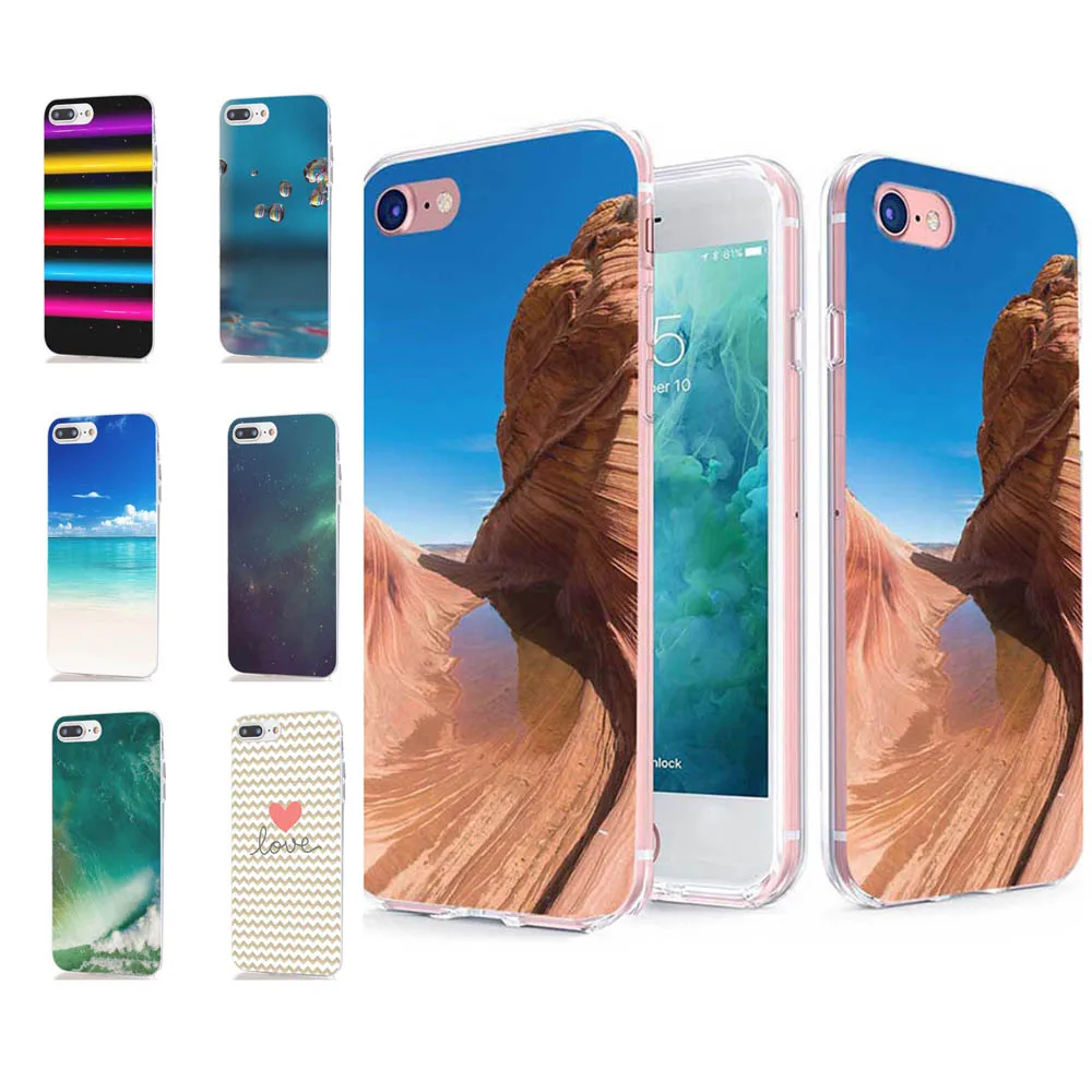 MLCRIYG мягкий чехол для телефона iPhone 6 6S Plus 7 7Plus 8 8Plus X TPU цветной узор в виде неба и