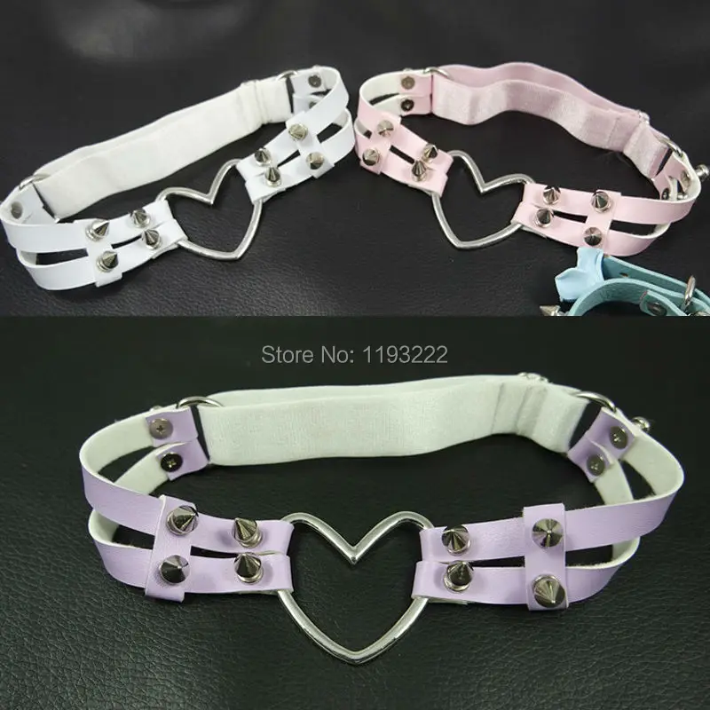 Сексуальные милые большие блестящие ремни 5 цветов ручной работы двойные