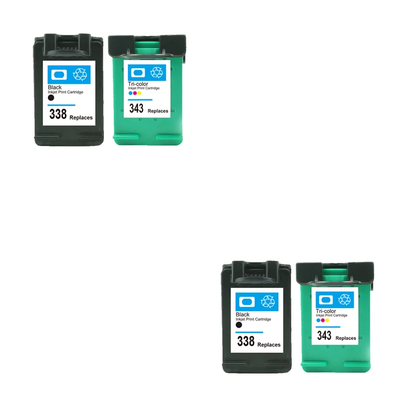 Совместимые чернильные картриджи LuoCai для hp 338 343 PSC 1500 1510 1513 1600 1610 2300 2600 2610 Photosmart C3100