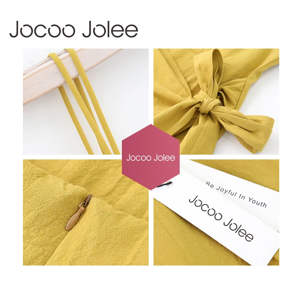 Jocoo Jolee сексуальное пляжное платье на тонких бретелях для женщин Асимметричное