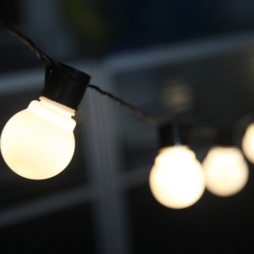 

6m 20 Led Globe String Light Outdoor Fairy Lights Garland G50 Bulbs Garden Patio Wedding Party Christmas Decoration Light Chain