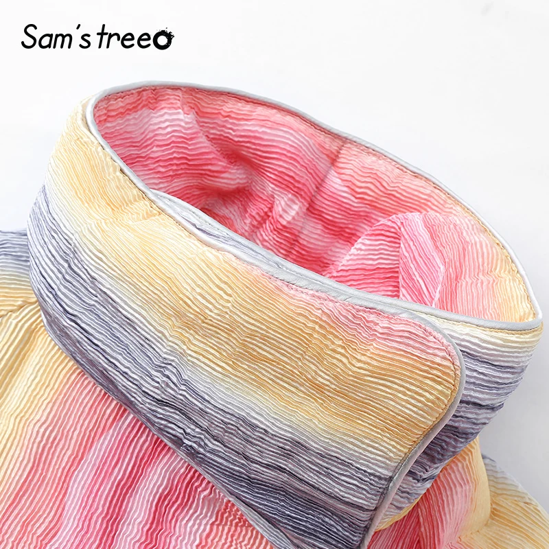 Samstree, Радужное Стеганое пальто, пояс на талии, зимнее женское длинное пальто с пуговицами, толстое теплое Женское пальто, большие размеры