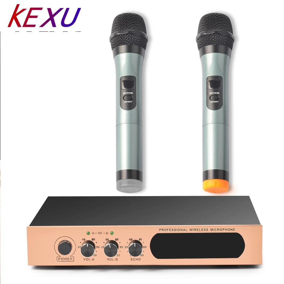 KEXU двойная UHF Беспроводная микрофонная система inp беспроводной микрофон набор