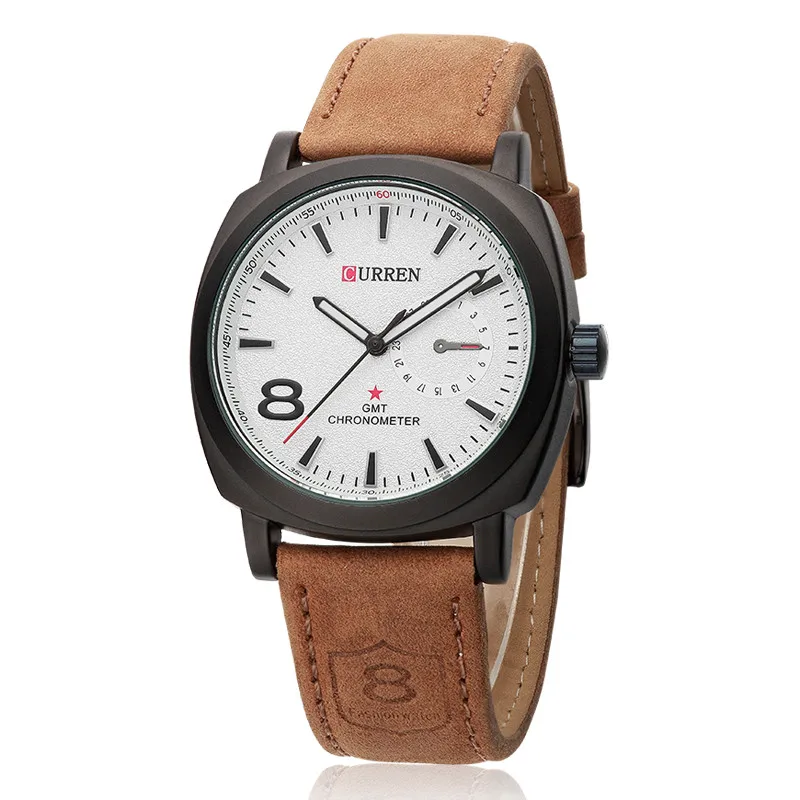 CURREN Luxury Brand Men Quartz Luminous Watch Fashion Sport Leather Strap Wristwatches Relogio Masculino Free Shipping Date 2018 | Наручные