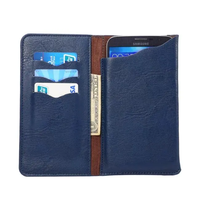 Deep sea blue Tokohansun универсальный чехол Для Doogee Y8 F7 T6 F5 X9 Pro Y6 X30 BL7000 BL5000 HT17 бумажник чехол из искусственной кожи с отделением для карт Чехлы для телефона - Цвет: Deep sea blue