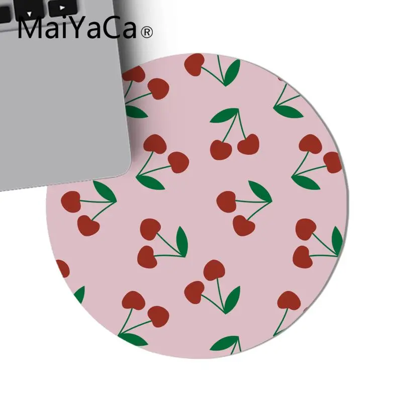 MaiYaCa мой любимый Вишневый фруктовый Удобный круглый коврик для мыши игровой
