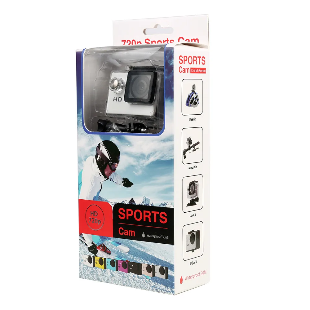 Хит продаж 2017 недорогая экшн Спортивная камера A7 micro sd card макс. Поддержка 32 Гб|action