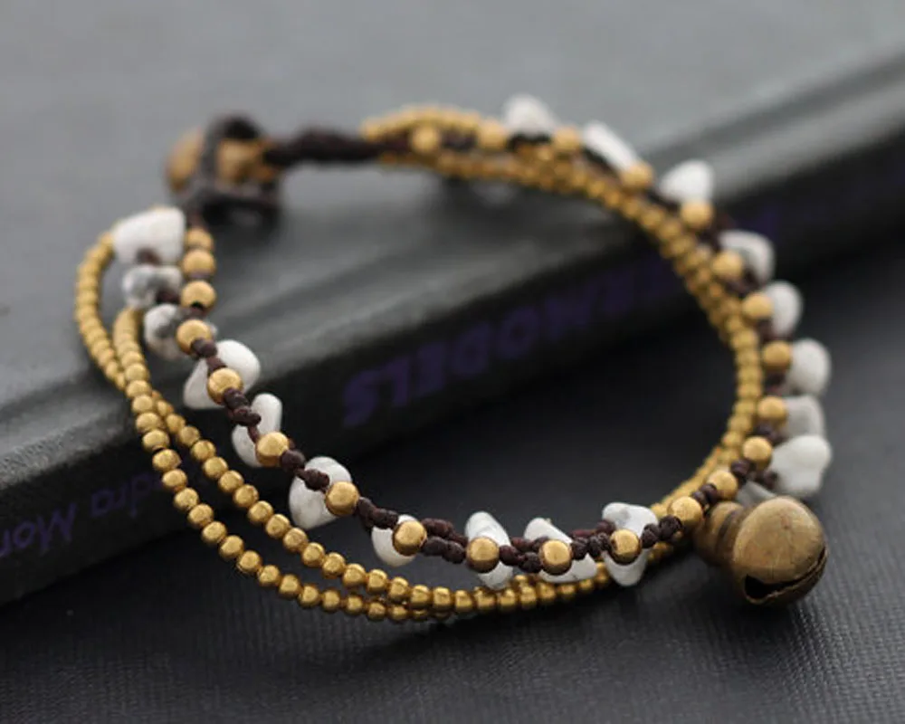 100% ручная работа оптовая продажа медный Металл Новый Латунный Колокольчик Белый