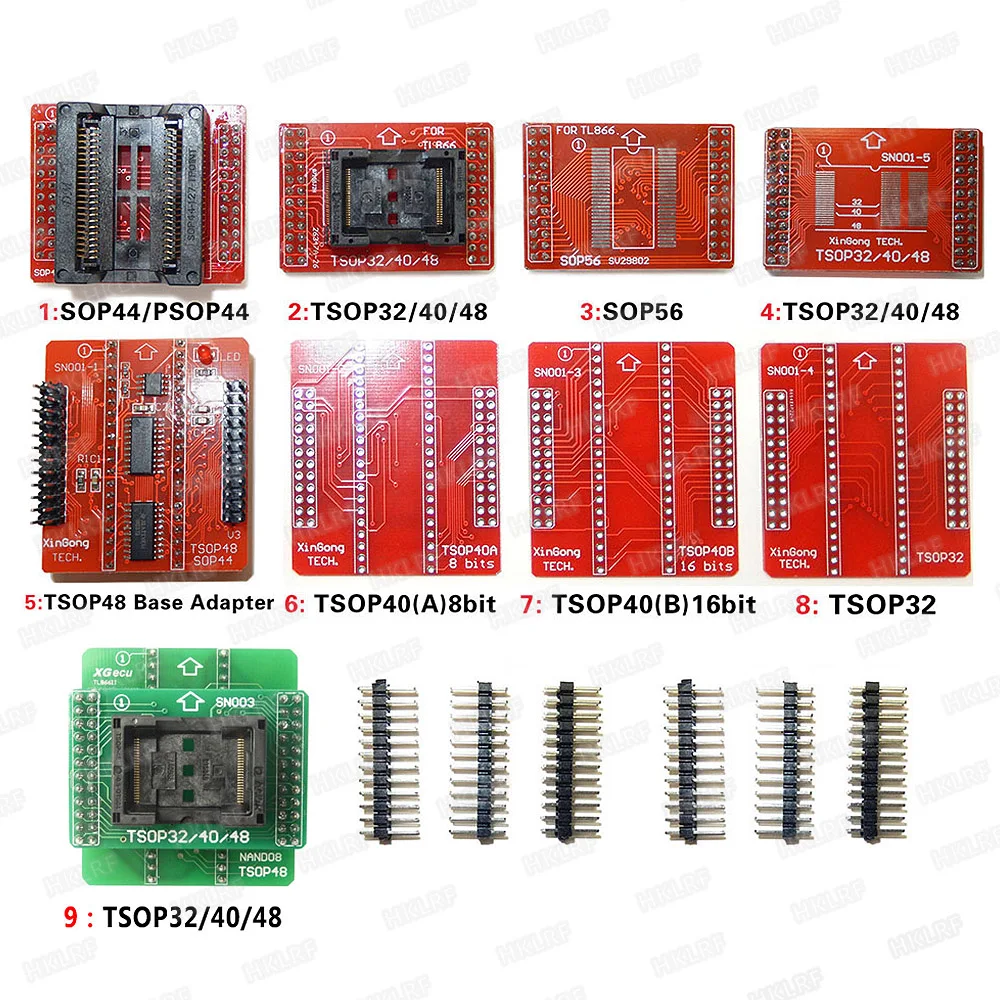 9 шт. оригинальные адаптеры TSOP32/40/48 SOP44 SOP56 TSOP48 NAND адаптер для TL866ii Plus TL866CS TL866A