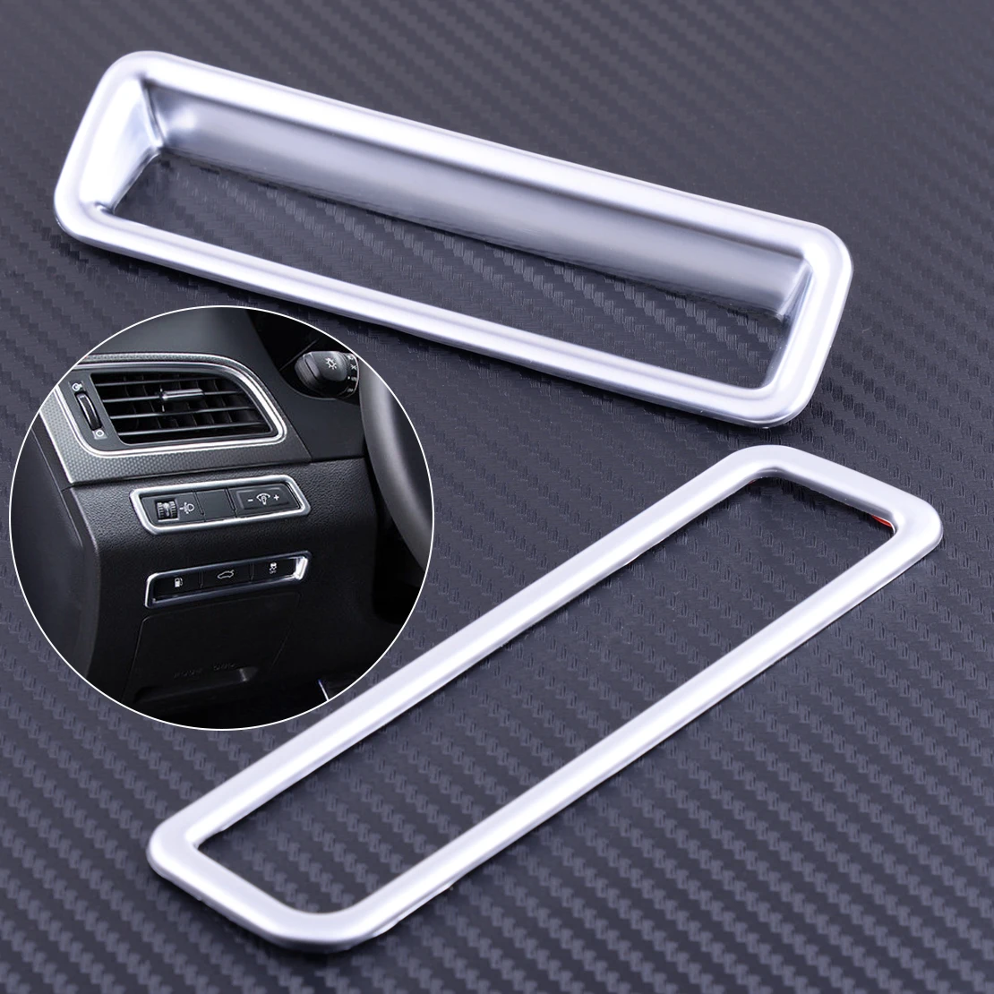 CITALL 2PCS Interior Chrome Center Console Control Switch Panel Cover Trim Fit For Hyundai Sonata / i45 (LF) 2015 2016 2017 | Автомобили и
