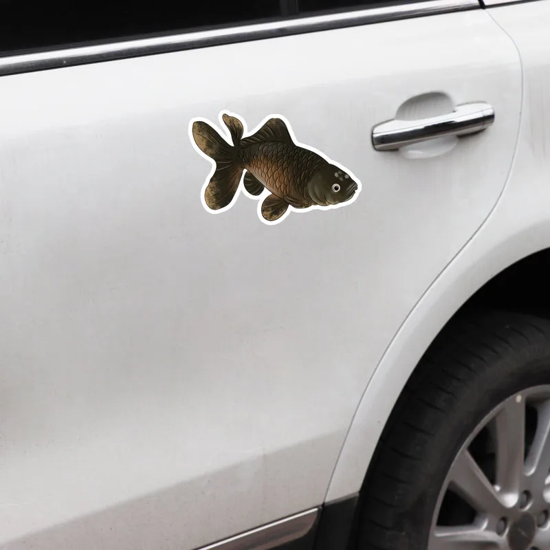 

YJZT 16CM*10.3CM Personalized Animal Fish Graphical PVC Car Sticker Decal Decor 5-0307