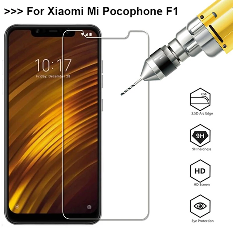 Закаленное стекло для Xiaomi Pocophone F1 Mi Max 2 3 9H 2.5D 0 26 мм Защитное экрана защитная