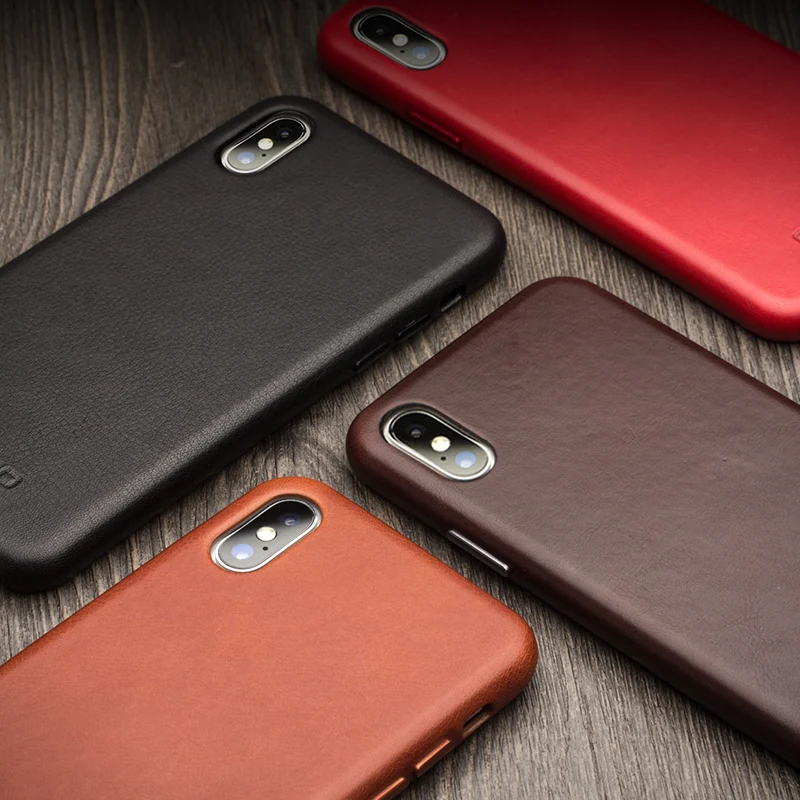 Qialino Роскошный чехол для iPhone XS Макс Обложка натуральная кожа с покрытием ПК