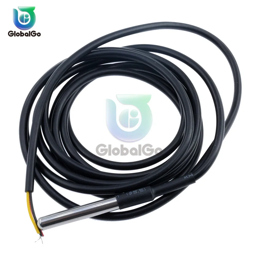 2.5M Cable DST1000 цифровой термостат регулятор температуры Крытый Открытый DS18B20 AC/DC водонепроницаемый датчик температуры кабель - Цвет: 2.5M Cable