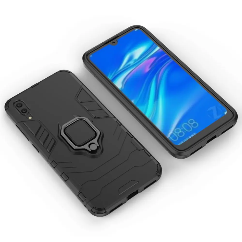 shockproof 360 Degree Rotation Ring Holder Kickstand Hybrid Armor Protective Case for Huawei enjoy 9 |