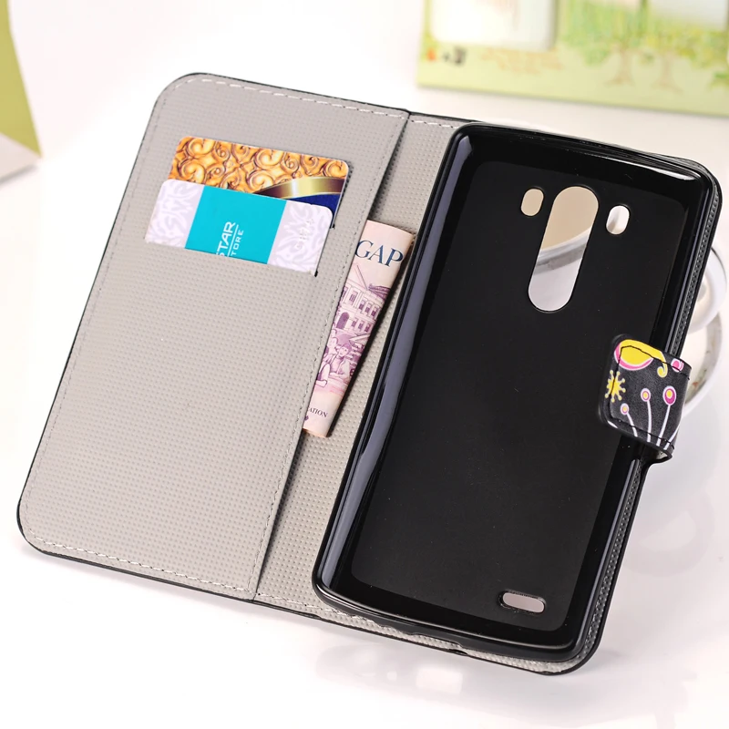Кожаный чехол кошелек с откидной крышкой и подставкой для LG G2 G3 G4 Stylus Beat G5 K8 K10 V10
