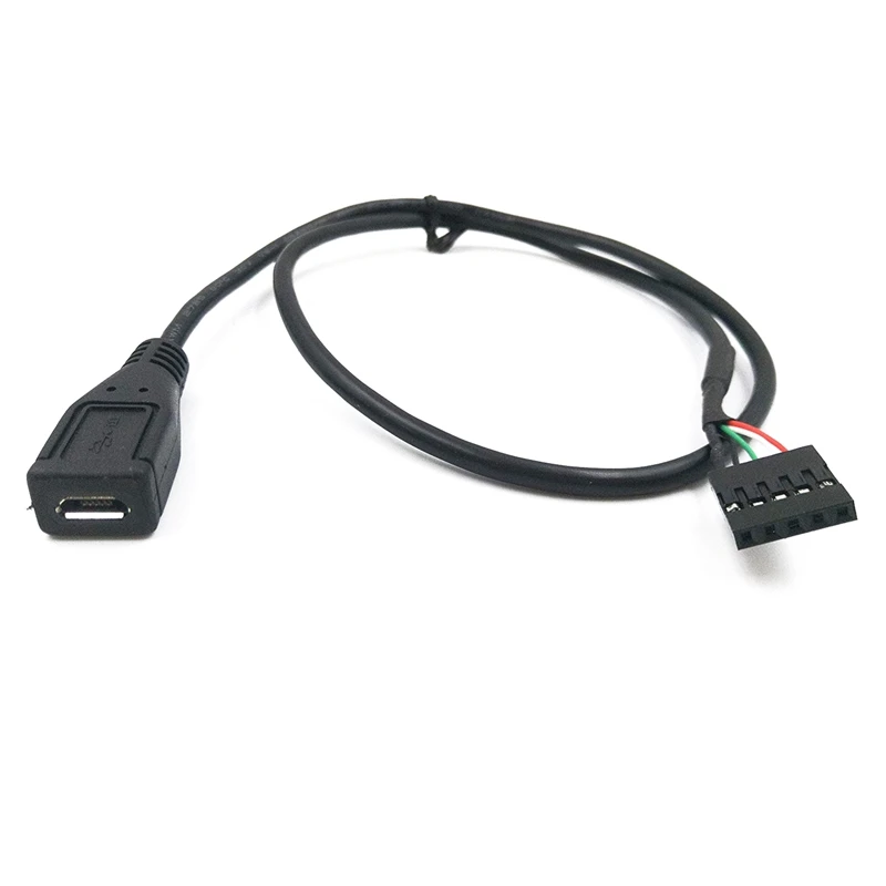 (2 шт. в упаковке) 50-сантиметровый разъем Micro-USB для 5-контактной материнской платы