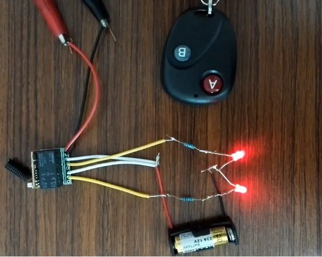 DC 24V Реле Контактного Переключателя с Удаленным Управлением 2CH ВКЛ/ВЫКЛ одновременно NO COM NC DPDT Беспроводное 2A Микро Мини Размер RX TX