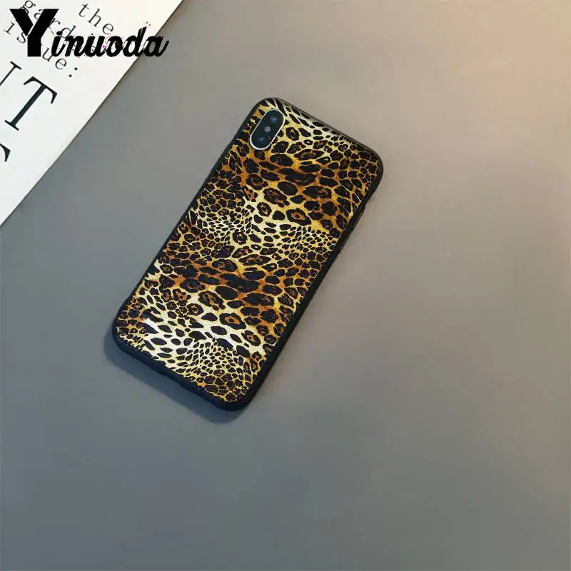 Yinuoda модный сексуальный леопардовый принт Черная пантера фаллоимитатор для iPhone6S