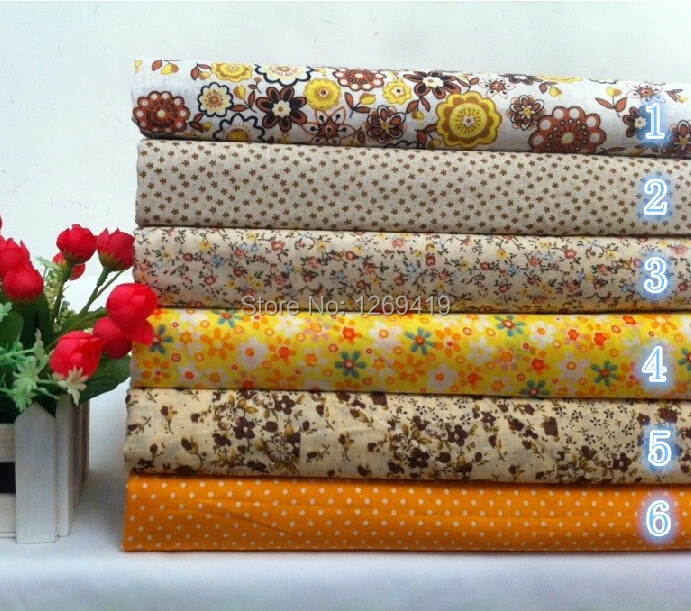 Новинка! 6 шт. хлопковая ткань с цветочным принтом 50 х50 см|fat quarter bundles|fat quartersprinted