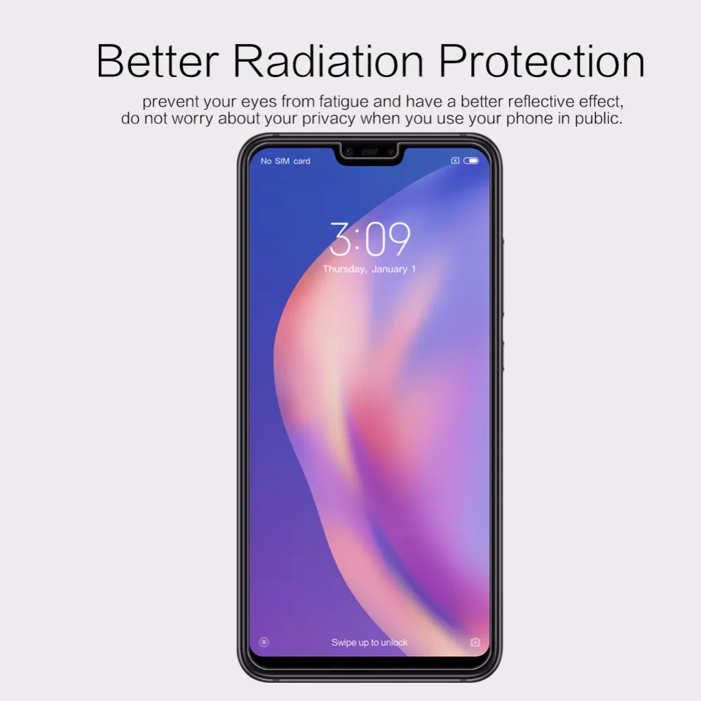 2 шт./лот для xiaomi mi 8 lite протектор экрана NILLKIN плотно прилегающие к уху супер чистый