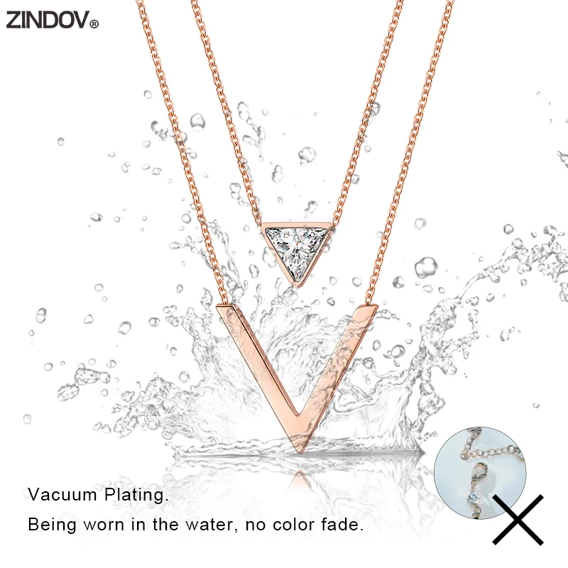 ZINDOV модное ювелирное изделие золотое ожерелье женское из нержавеющей стали