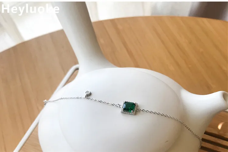 Ограниченное количество Pulseira Masculina 2 цветной браслет S925 Кристалл Шарм для женщин Квадратные браслеты и акриловый браслет
