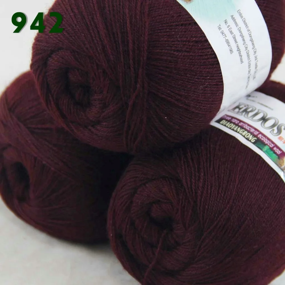 Лот из 3 мотков тонкое кружево мягкая шерсть акрил кашемир пряжа трикотаж