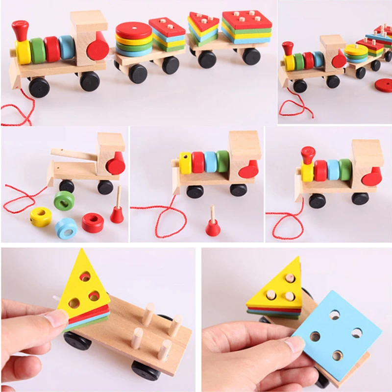 Конструктор Деревянный Детский развивающий Поезд|toys for children|baby woodeducational kids |