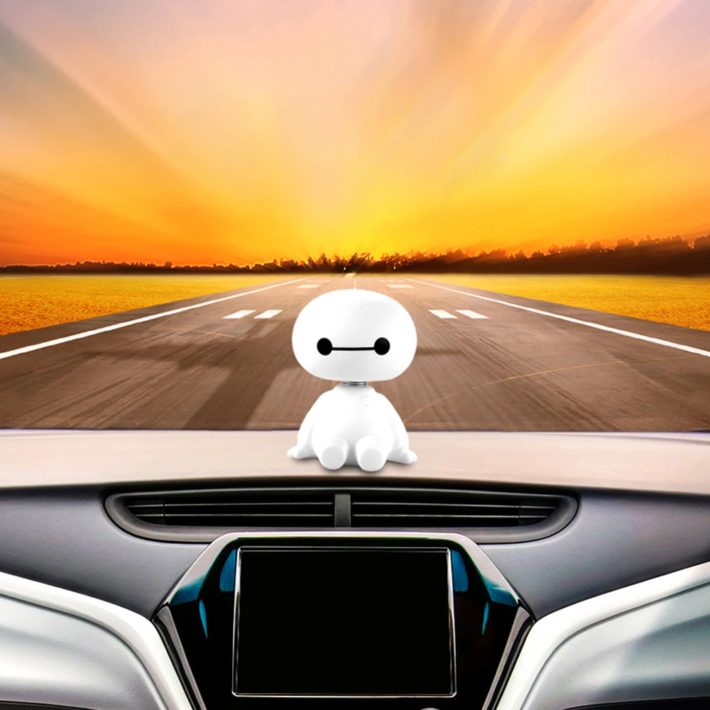 Автомобильные украшения тряска голова робот Baymax Мультфильм большая кукла героя