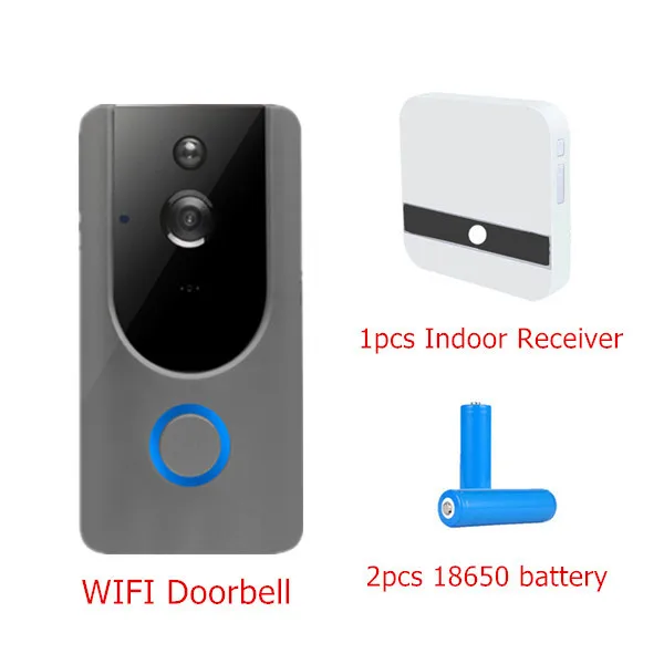 BellBatteryRF Видео дверной звонок 720P IP безопасности домофон беспроводной wifi дверной Звонок камера обнаружения движения сигнализация аудио разговор Водонепроницаемый SD карта - Цвет: BellBatteryRF