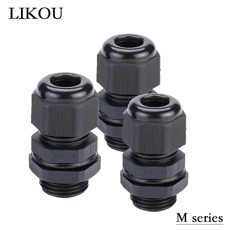 

IP68 Waterproof Nylon Plastic Cable Gland Connector M12-M32 BLACK