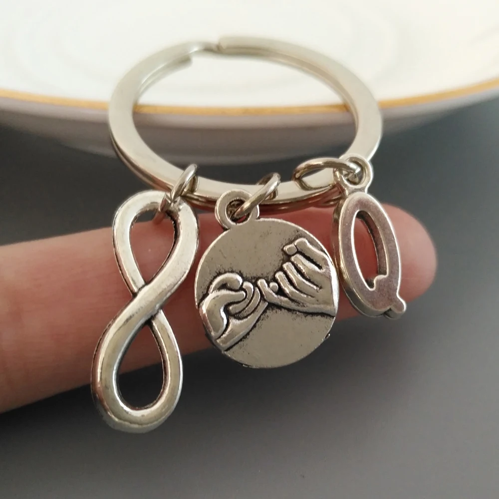 Подарочный Брелок BBF бесконечность Keychian обещание Pinky Keysholder опционально 26 дюймов