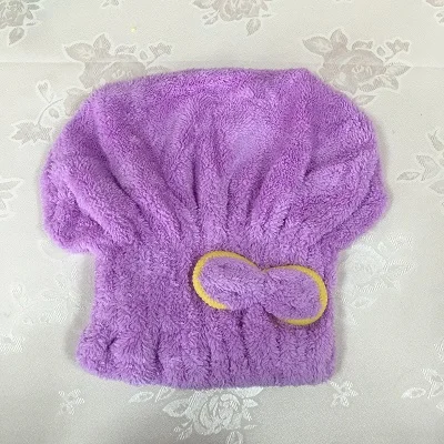 Purple With Yellow WLIARLEO/розовое, красное полотенце для детей, шапочка для душа для взрослых, полотенце из микрофибры s, мягкие влаговпитывающие банные волосы, полотенце для рук s с бантом toallas - Цвет: Purple With Yellow