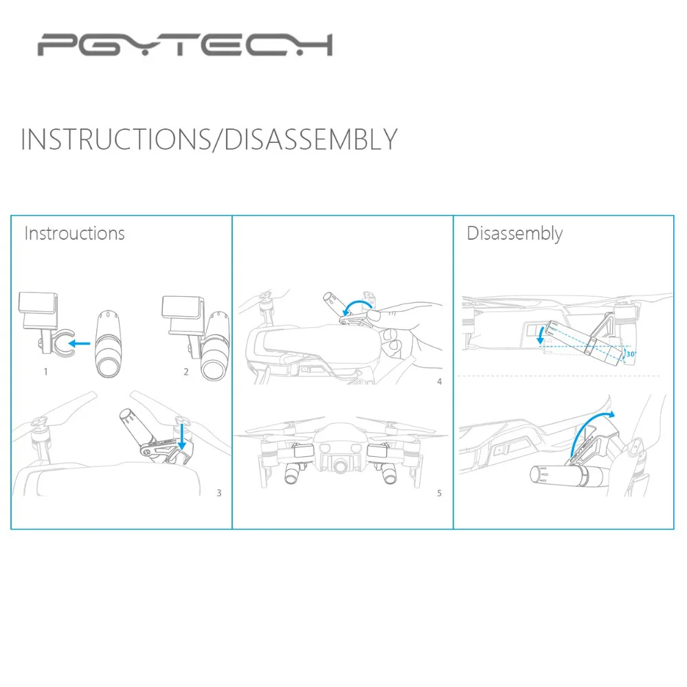 PGYTECH Mavic Air портативный ночной полет светодиодный свет комплект освещения для DJI