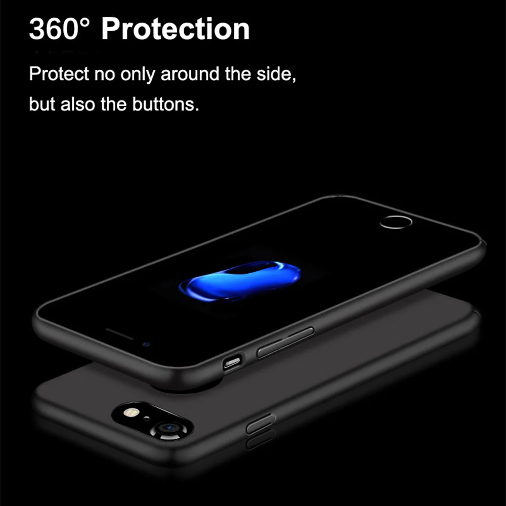 Чехол для Телефона iPhone X 6 6s Plus защитный чехол на 360 градусов Жесткий из