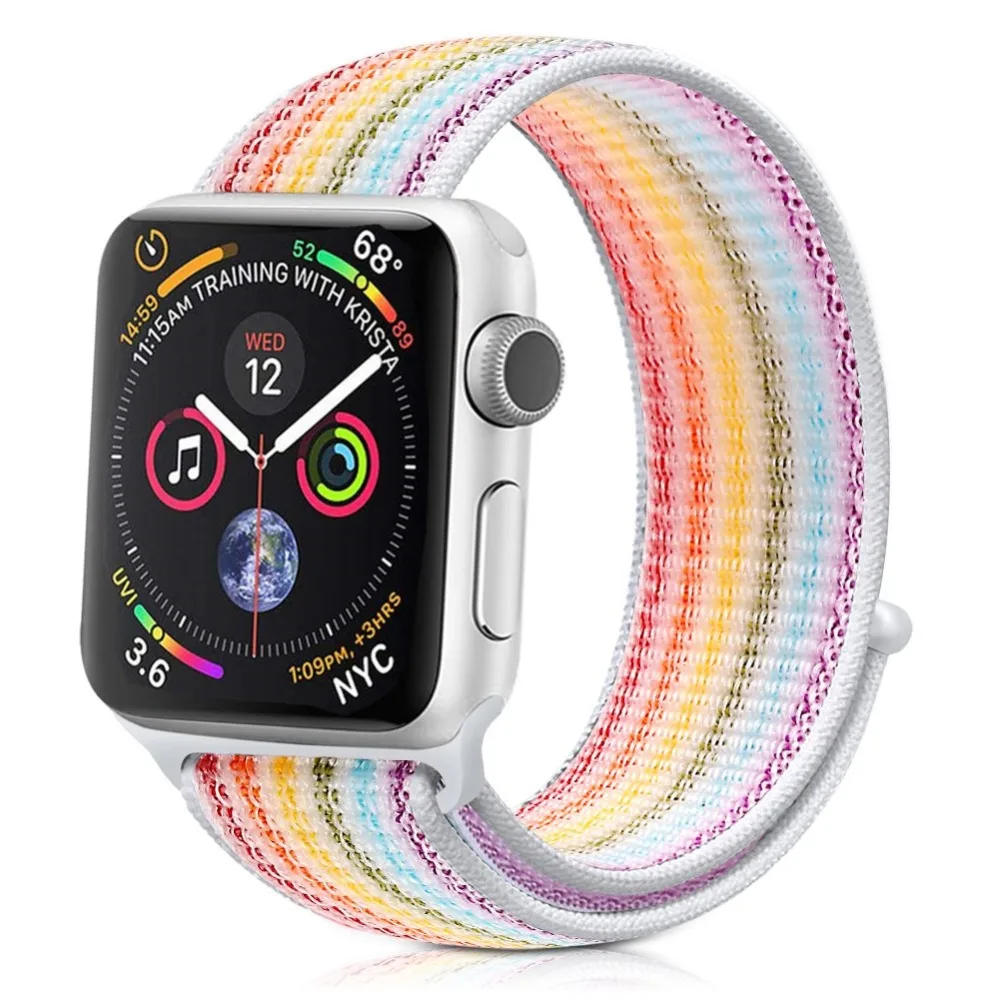 Нейлоновый ремешок для Apple Watch band 42 мм 38 iwatch 4/3 44 40 Спортивная петля часов браслет