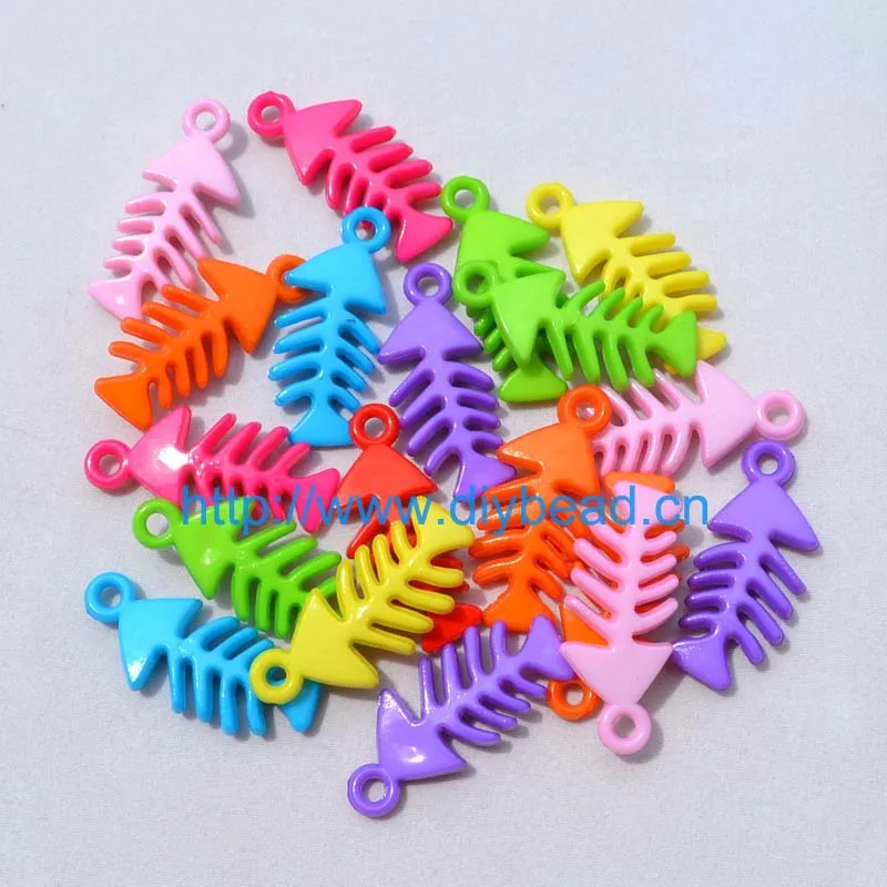 100 шт./лот DIY Детские аксессуары для браслетов акриловая подвеска мультяшная рыба