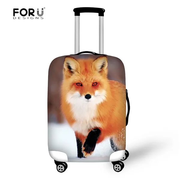 FORUDESIGNS/ милый 3D чехол для багажа с изображением лисы, Дорожный чемодан, Защитные Чехлы, эластичный толстый чехол для 18-30 дюймов, чехлы, сумка - Цвет: CJ0930