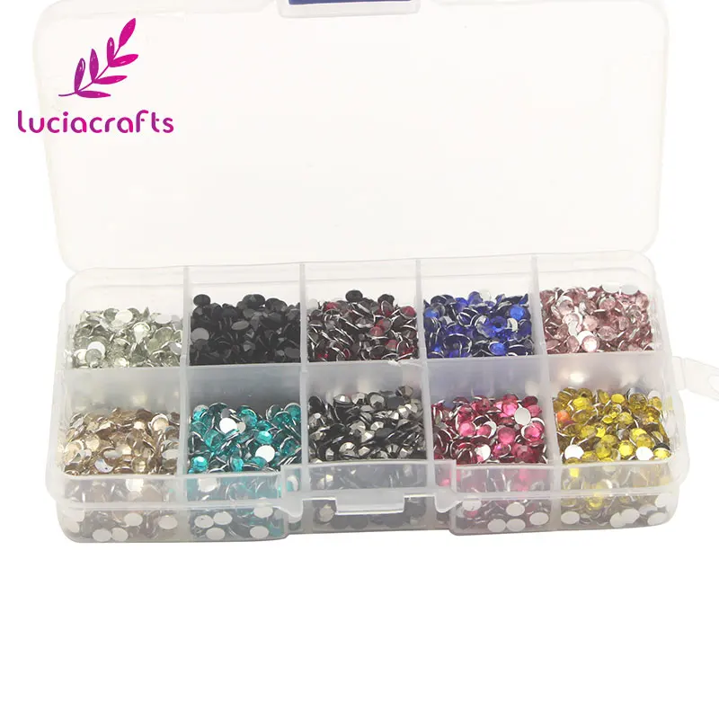 Lucia crafts 1 корт/лот (4000 шт.) 4 мм хрустальные стразы с плоской задней стороной без
