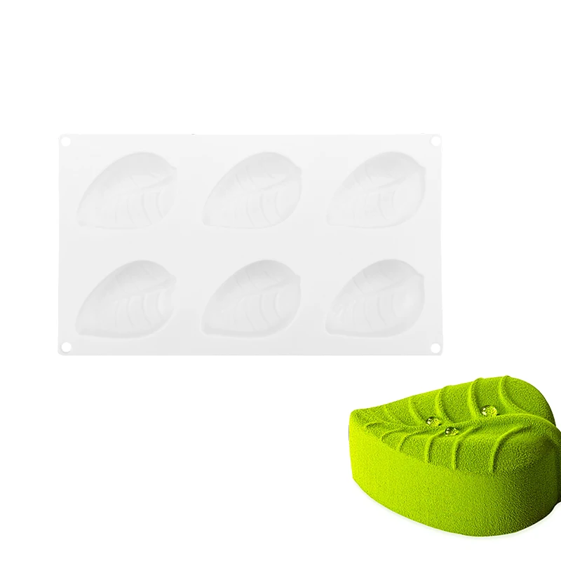 Leaf Силиконовые 3D формы, фруктовые яблоки, лимон, мусс, форма для выпечки, шоколадный кекс, тарелка для торта, сделай сам, Маффин, помадка, кухонные инструменты для тортов - Цвет: Leaf