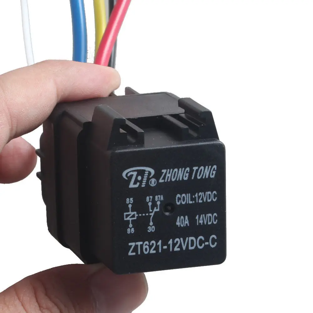 EE support 5 Pcs Car Auto Heavy Duty 12V 40A SPDT Relay Socket Plug 5Pin Wire Waterproof Seal Styling | Автомобили и мотоциклы