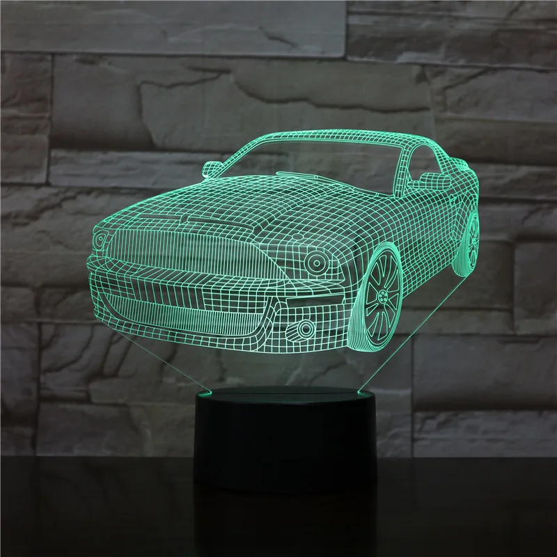 3D Ночник светильник Настольная лампа иллюзия атмосфера крутой автомобильный ing 3