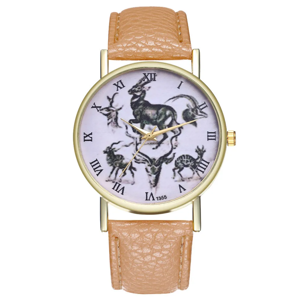 Vintage Leather Ladies Watch Fashion Wedding Birthday Gift Creative women's watch vrouwen horloges | Наручные часы