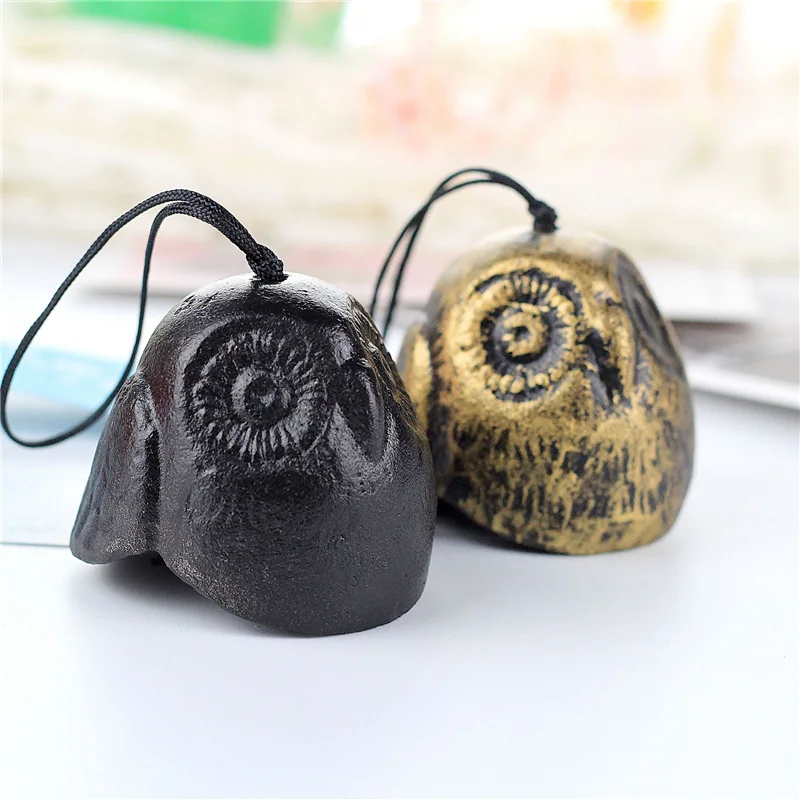 Винтажная подвеска в форме совы японский колокольчик фэн шуй железный сад феи