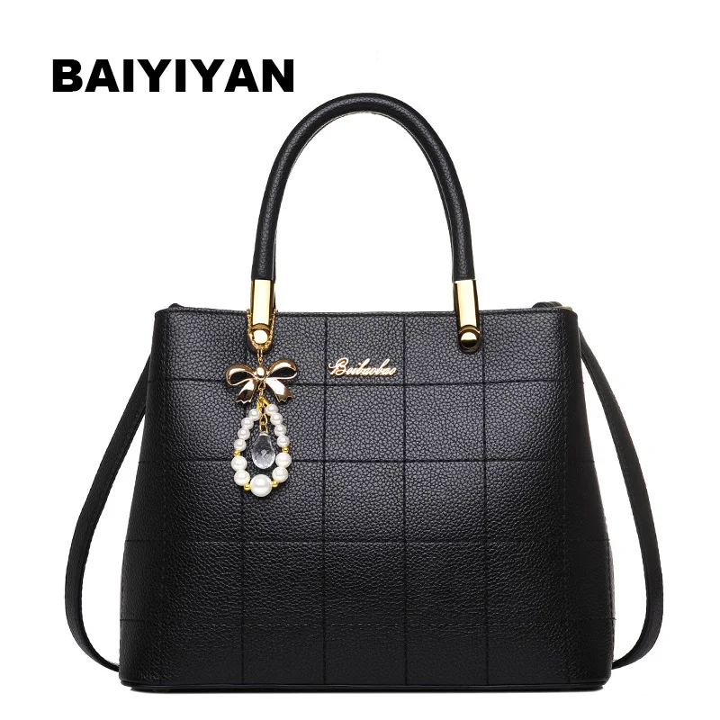 Осенне зимняя новая портативная большая сумка тоут женская с вышивкой из ниток