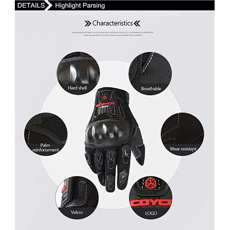 Перчатки мотоциклетные SCOYCO 21 защитные полные пальцы для езды на грязевых мотоциклах, гонках, катании на велосипеде Guantes Ventilated MX Glove Motocross on.